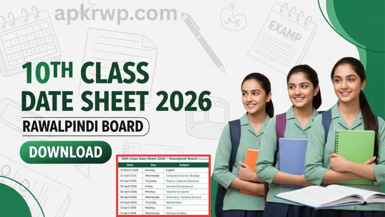 10th Class Date Sheet 2026 Rawalpindi Board