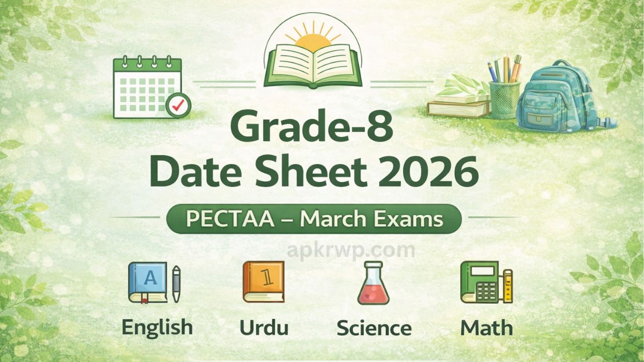 Grade-8 PECTAA Tentative Date Sheet for March 2026 Exam