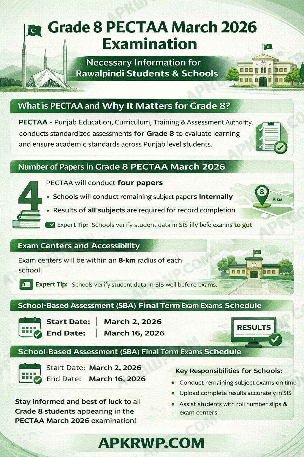 Grade 8 PECTAA March 2026 Examination
