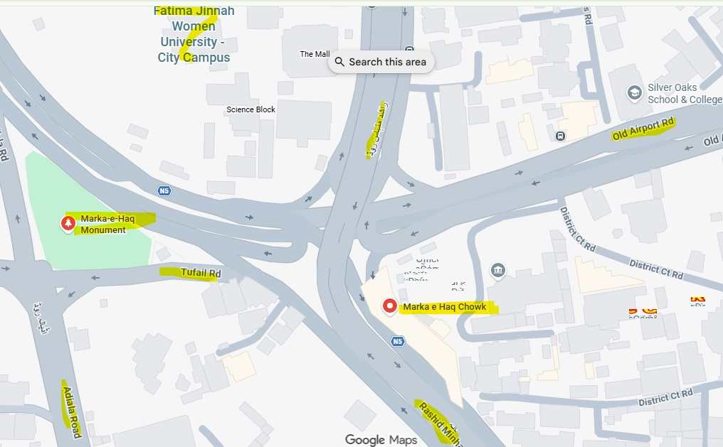 Marka-e-Haq Square Rawalpindi Map Guide